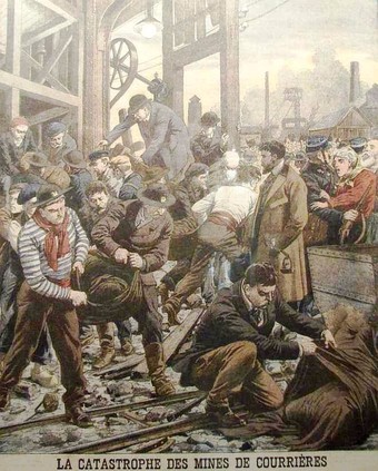  The 1906 Courrières mine disaster in France, anonymous author in Le Petit Journal, No. 801, 1906.  