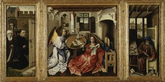 The Merode Altarpiece attributed to Robert Campin