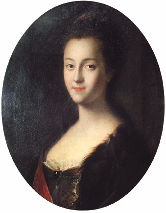  Young Catherine soon after her arrival in Russia, by Louis Caravaque, ca. 1745.