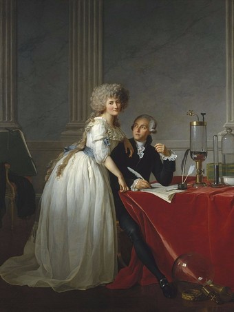  Portrait of M. and Mme Lavoisier, by Jacques-Louis David, 1788, Metropolitan Museum of Art.  