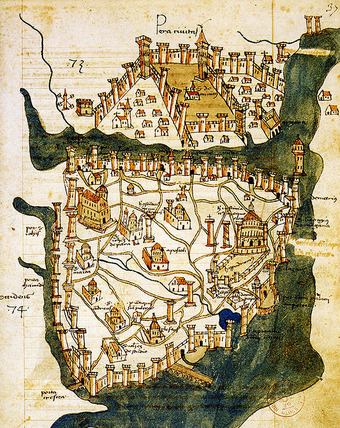 Map of Constantinople