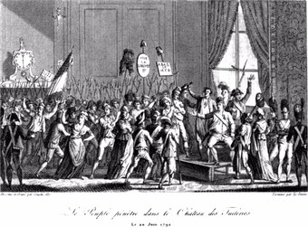 The People Storming the Tuileries on 20 June, 1792, Jacques-Antoine Dulaure, Esquisses historiques des principaux événemens de la révolution, v. 2, Paris, Baudouin frères, 1823.