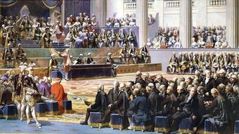  Painting by Auguste Couder showing the opening of the Estates-General, ca. 1838.